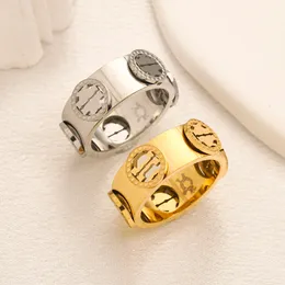 Brand Steel Seal Designer Rings Wedding Women Ring Charm Gold Silver Women Gift Love Love