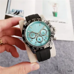 Bilek Saatler Erkekler 2023 R0LEX Man Tüm Dial Work Quartz İzliyor Yüksek Kaliteli Üst Lüks Marka Bilek saati Saat Erkekler Moda Kauçuk İzle Band