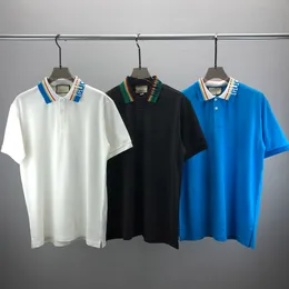 Camisetas masculinas 2023 marca de luxo masculina designer polo camiseta verão moletom moda respirável manga curta lapela shorts casuais