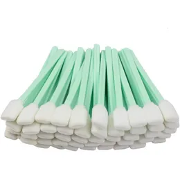 Pamuklu Swabs 100pcs 51 "Kare Kafa Temizleme Swab Köpük Uçları Mürekkep püskürtmeli Yazıcı Baskı Kamera Optik Lens Ekipmanı 230619