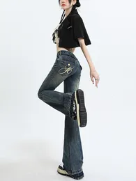 Women's Shorts American High Street Vintage Denim Flare Pant Pantalones De Mujer 2023 Fashion Y2K Jeans Female Horseshoe 230619