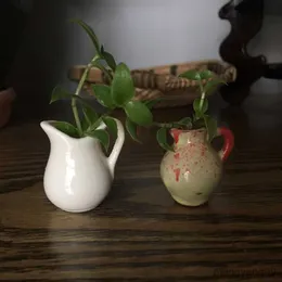 Vasos de plantas criativos mini arte vasos de cerâmica para suculentas casa jardim decoração de mesa mini vasos de suculentas suporte marrom vaso de flores r230620
