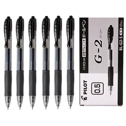 Ballpoint Pens 12pcsBox PILOT BL-G2 Retractable Gel Ink Pen Set 0.38mm 05mm 07mm Tip Roller Ball Pens Comfort Grip School Supplies Pilot Pen 230620