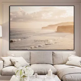 Fine Art Ocean Coast Poster Estetica Minimalista Surf Beach Sunset Oceascape Stampa su tela Immagine Murale Home Bedroom Decor L230620