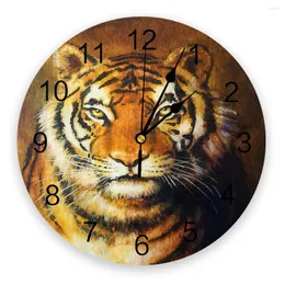 Wall Clocks Tiger 3D Clock Modern Design Brief Living Room Decoration Kitchen Art Watch Home Decor