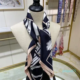 Дизайнерский шарф папка Принт шелковых шарфов элегантный длинный твил.