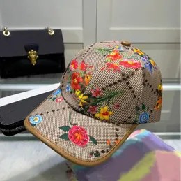 Summer Floral Ball Caps Mens Women Baseball Cap with Letters Embroidery Fashion Street Hat Beanies Bucket Hats 3 Colors