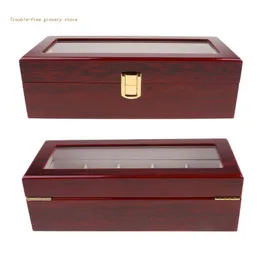 Titta på rutor Fall 5610 Slot Watch Box Titta på lagring Display Tray smycken Travel Box For Men Women Watch Holder Organizer Box Protable Användning 230619