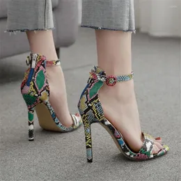 Color High Snake Print Women s Sandals Heel Sandal Lady Stiletto Peep Toe Buckle Gladiator Pumps Stripper Summer Fetish Platform Shoes 794 Pump Fetih Shoe 638