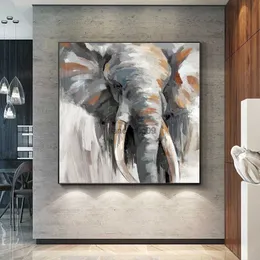 Evershine Oil Painting Elephant Abstract 100％Hand Painted Picture Animal Animal Handmade on Canvas Modern Mural Wall Decoration L230620