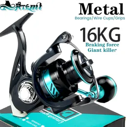 ベイトキャスティングリールオリジナルメタルスピニングリール5.2 1RPM比dk800 dk7000 carp frisefishing ferperswater carrete de pesca 230619