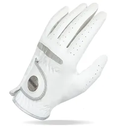 Sports Gloves 1pc Men Golf Glove Micro Soft Fabric Breathable Comfortable Fitting With Magnetic Marker Replaceable For Golfers White 230620