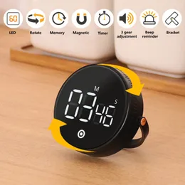 Kök Timers Magnetic Kitchen Timer LED Digital Timer Manual Countdown Timer Alarm Clock Cooking Dusch Study Fitness Stopwatch Time Master 230620