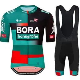 Cykeltröja sätter herrjacka Mountain Bike 2023 UCI Bora Kläder Mens Summer Shirt Bicycle Mtb Tricuta Man Outfit Set Pants 230619