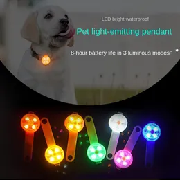 Husdjur lysande USB laddningsbar natthund Anti-Lost Pendant LED Höjdpunkt Silikon Dog Tag Collar Multifunktionell prydnad