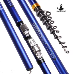 Wędki łowerskie Włókno węglowe 3,6 m 4,5 m 5,4 m 6,3M Spinning Rod M Power Telescopic Rock Feeder Surf 230619