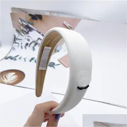 Headbands Fashion Padded Women Wide Bezel Hairbands Thick Hair Hoop Girls Blends Nonslip Hairband Demure Ornament Accessories Drop D Dhlue