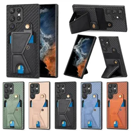 Uchwyt karty magnetyczne obudowa telefoniczna dla Samsung Galaxy S23 S22 Ultra S20 Plus S21 Fe Multi-kąt