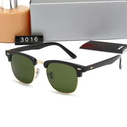 Luxurys Designer Sunglass Men Men Women Pilot Reys Bans Sunglasses Adumbral Goggle UV400 Eyewear Classic Brand Eyeglasses 3016 Band Sun Glasses Metal Frame with Box