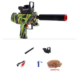 Uzi Hydrogel Guns Electric Pistole Toy Gun With Bullets Paintball Firing Gun Launcher för pojkar födelsedagspresenter utomhusspel