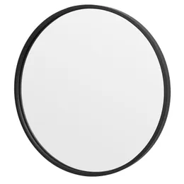 Espelho redondo de maquiagem de 18 pol. com armação de metal para banheiro