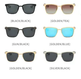 Óculos de sol de grife masculinos e femininos Óculos de sol Raybon de luxo Banhado a ouro Caixa Marca Retro Polarizado Óculos de moda Alta qualidade 16 cores Opcional com caixa