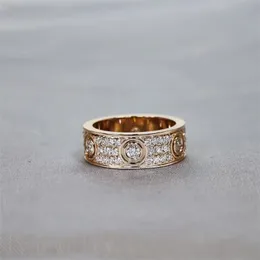 Śrubne pierścionki miłosne dla damskich zaręczynów Wedding Modna Srebrna złota Anelli Obiecaj Bague Osobowość Para Style Luksusowa biżuteria popularna ZB019 C23