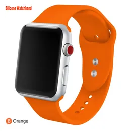 Silikon Smart Straps Armband für Apple Watch 44mm 40mm iWatch 42mm 38mm Serie 7 7 6 SE 5 4 3 2 1 Slicone Smartwatch Gürtel 45mm 41mm Weiches Ersatzarmband Armband