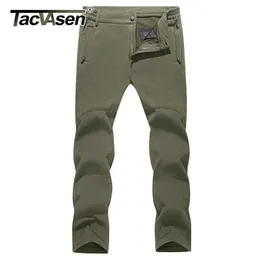 Pantaloni da uomo TACVASEN Winter Softshell Uomo Fodera in pile Warm Military Tactical Straight Thermal Hike Hunt Pantaloni da lavoro 230620