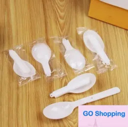 5000 pezzi di plastica usa e getta bianca paletta pieghevole cucchiaio gelato budino paletta con confezione individuale