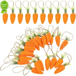 New 10PCS Easter Carrot Ornaments Decorations For Home 2023 Artificial Carrot Easter Tree Hanging Pendant Party Supplies Kids Gift