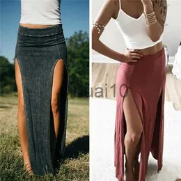 Skirts Bigsweety Sexy Women High Split Skirt Summer Long Skirts Female Ankle Length Straight Skirt Saias Women's Skirts J230621