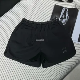 Şort 23SS FW Pamuklu Kadın Tasarımcı Mektuplar Desen Desenli High End Milan Pist Marka Kovboy Gündelik Mini Jersey Jogging Ou