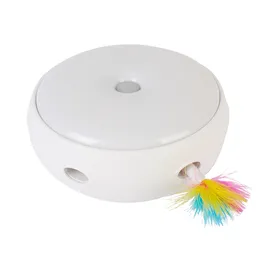 Electric Smart Cat Toy Spinning Turntable Automatic Swings Cat Catching Mouse Teasing Interactive Feather Play Game Toys