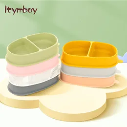 Altro Piatto di Alimentazione per Bambini Ciotola in Silicone per Bambini | Piatti per la tavola per bambini Safe Sucker Divided Design 230620