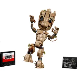 블록 나는 groots compatible 76217 Boys Bricks Tree Baby Model Play Display Gift Kids Constructor Toy 230621을위한 빌딩 키트