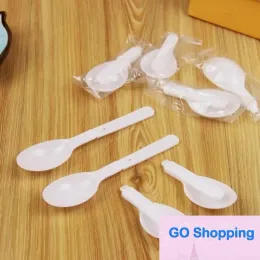 5000PCS TOP JELDALDABLE Plastic White Scoop Folding Spoon Lode Cream Pudding z indywidualnym opakowaniem