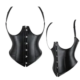 Cintura dimagrante Donna Corsetto PU Vita corta Allenatore Sottoseno Corsetto Steampunk Abbigliamento gotico Corsetti neri Cintura Vita Corsetto dimagrante 230620