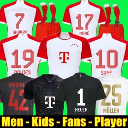 23 24 كرة قدم قميص SANE 2023 2024 قميص كرة القدم Goretzka Gnabry Camisa de Futebol Men Kids Kits Kimmich Player 50th Bayern Munich Joao Cancelo SPR