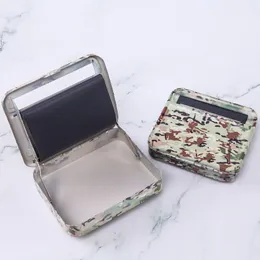 Metal Rolling Machine Tobacco Roller Cigarette Case Camouflage Color Cigarettes Rolling Machine Box Cases Smoking Accessories
