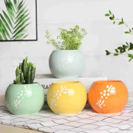 Plantadores Vasos Multicarne Coloridos Vaso De Flores Pequenos Frescos Japoneses Feitos à Mão Recipiente de Cerâmica para Plantas Presente de Dia dos Namorados R230621