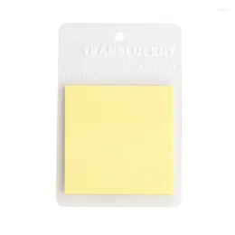 Transparent Colored Sticky Note Pad 3 X 3'' Pocket Memo 50 Sheets/Pad Blank Paper Mini To-do-list