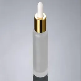 wholesale hot new 30ML Frosted Glass Dropper Bottle Gold Essence Packing Glass Bottle Bedjp Usdvq