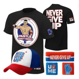 Mens Tshirts 여름 Shortsleeved Tshirt Seth AJ 스타일 Five Piece Fashion Wrestling Training Hat Wristband 230620