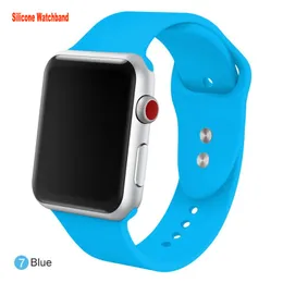 Silicone Watchband Sport для Apple Watch Band Smart Braps Women Series 8 7 6 5 4 3 2 1 IWatch 8 SE Band Silicon Watch