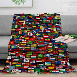 Blankets Flags of Countries The World Nap Flannel Super Soft Cozy Throw Blanket Warm Bedspread Travel Sofa Cover Queen Size 230621