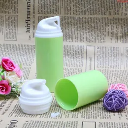 50ml 80ml Fashion Green Empty Cosmetic Airless Bottle Plastic Treatment Pump Travel Bottles Makeup Tools 100pcs/lothigh quantlty Ubxah