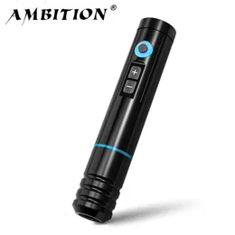 Наборы для татуировки наборы Ambition Ninja RS Portable Wireless Machine Pen 35 -мм аккумуляторная емкость 800 мАч. Постоянный макияж универсальные иглы 230620