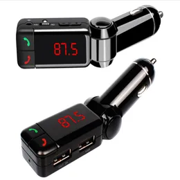 カーBluetooth互換FMトランスミッターカーキットハンズフリーMP3プレーヤーワイヤレスラジオ補助充電器USB SD