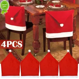 تغطية كرسي عيد الميلاد الجديد ديكور عيد الميلاد لكرسي عشاء الطاولة المنزلية ديكور العودة 2023 لوازم رأس السنة الجديدة عيد الميلاد NAVIDAD 2022